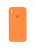 Чехол Silicone Case Square Full Camera Protective (AA) для Apple iPhone XS (5.8") Оранжевый / Papaya