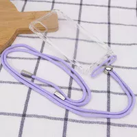 Чохол TPU Crossbody Transparent для Apple iPhone X / XS (5.8 ") Бузковий