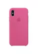 Чехол Silicone case (AAA) для Apple iPhone X/XS Малиновый / Dragon Fruit
