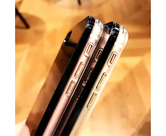 TPU+PC чехол Liquid (glitter) для Apple iPhone X/XS Тетрис / Зеленый