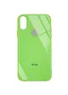 TPU+Glass чехол GLOSSY Logo (opp) для Apple iPhone X / XS (5.8") Салатовый
