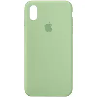 Чохол Silicone Case Full Protective (AA) для Apple iPhone X/XS Зелений / Pistachio