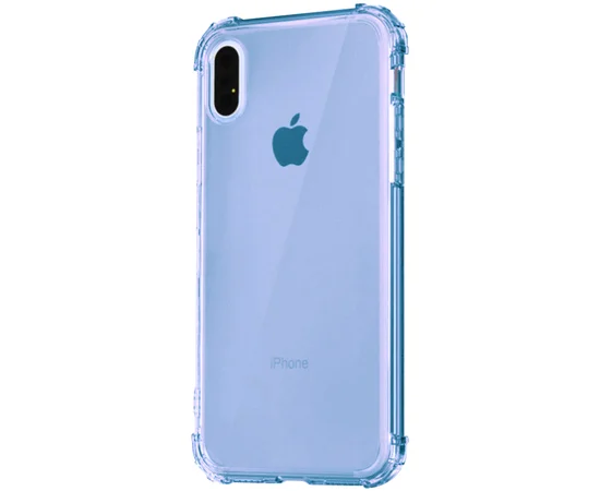 TPU чехол Epic Ease с усиленными углами для Apple iPhone X (5.8") Синий / Transparent