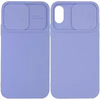 Чохол Camshield Square TPU зі шторкою для камери для Apple iPhone X / XS (5.8 ") Блакитний