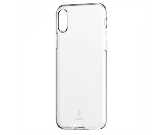 TPU чохол Baseus Simple Ultrathin для Apple iPhone X / XS з заглушкою Безбарвний / Transparent