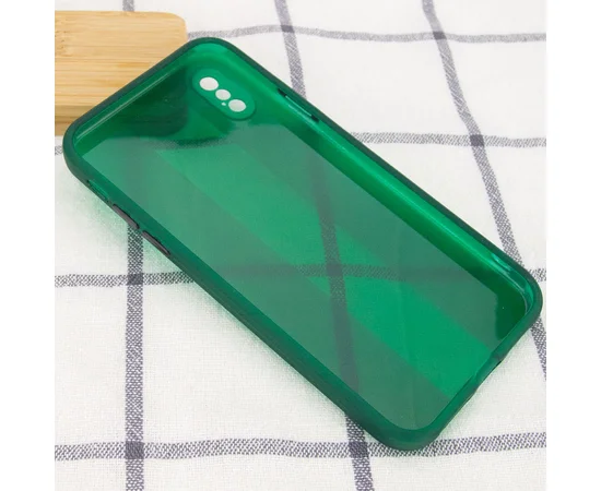 Чохол TPU Glossy Line Full Camera для Apple iPhone X / XS (5.8 ") Зелений