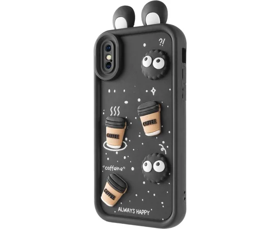 Чехол TPU Toys Case with Ears для Apple iPhone X / XS (5.8") Black