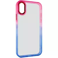 Чехол TPU+PC Fresh sip series для Apple iPhone X / XS (5.8") Синий / Розовый