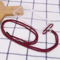 Чехол TPU Crossbody Transparent для Apple iPhone X / XS (5.8") Красно-Коричневый