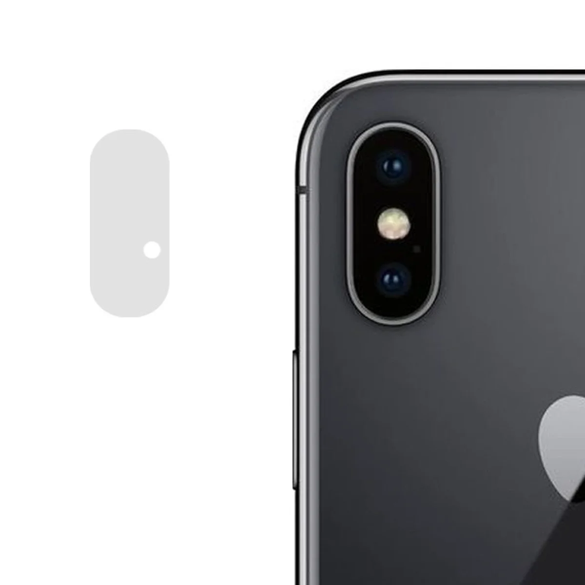 Гибкое защитное стекло 0.18mm на камеру (тех.пак) для Apple iPhone X / XS/ XS Max Прозрачный