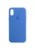 Чехол Silicone Case Full Protective (AA) для Apple iPhone X/XS Синий / Capri Blue