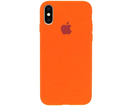Чехол Silicone Case Full Protective (AA) для Apple iPhone X/XS Оранжевый / Apricot