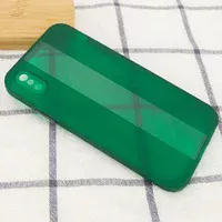 Чехол TPU Glossy Line Full Camera для Apple iPhone X / XS (5.8") Зеленый