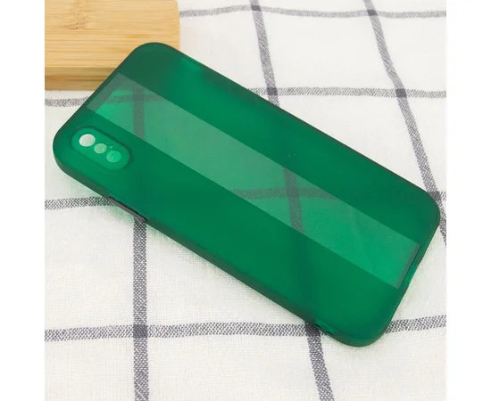 Чохол TPU Glossy Line Full Camera для Apple iPhone X / XS (5.8 ") Зелений