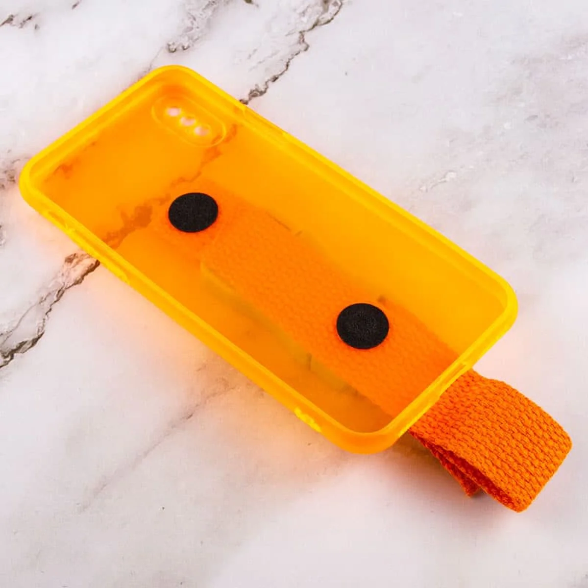 Чехол Handfree с цветным ремешком для Apple iPhone X / XS (5.8") Оранжевый