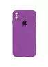 Чохол Silicone Case Square Full Camera Protective (AA) для Apple iPhone XS (5.8") Фіолетовий / Grape