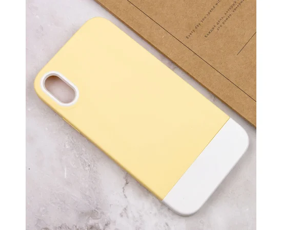 Чохол TPU+PC Bichromatic для Apple iPhone X / XS (5.8") Creamy-yellow / White