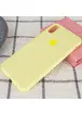 Чехол Silicone case (A) (с закрытым низом) для Apple iPhone X/XS Желтый / Yellow