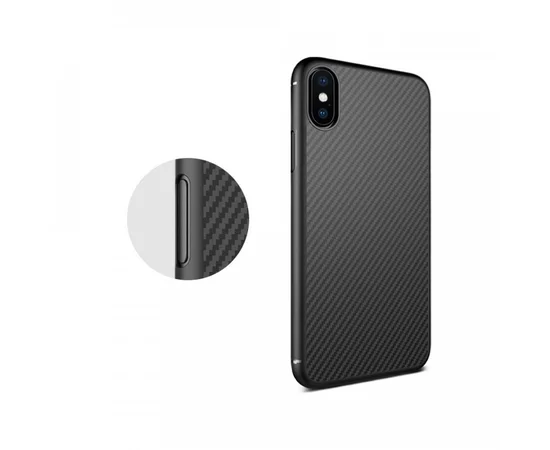Карбонова накладка Nillkin Synthetic Fiber series для Apple iPhone X / XS Чорний