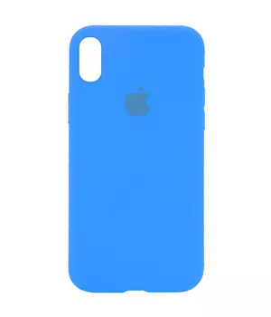 Чохол Silicone Case Full Protective (AA) для Apple iPhone X / XS Блакитний / Blue