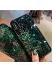 TPU+PC чехол Liquid (glitter) для Apple iPhone X/XS Тетрис / Зеленый