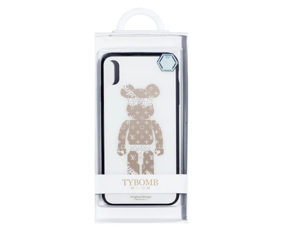 TPU+Glass чехол TYBOMB Bear для Apple iPhone X / XS (5.8") Белый
