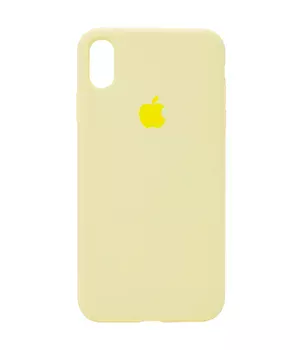 Чохол Silicone case (A) (з закритим низом) для Apple iPhone X / XS Жовтий / Yellow