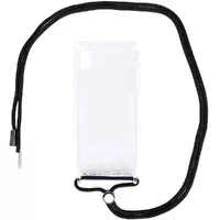 Чехол TPU Crossbody Transparent для Apple iPhone X / XS (5.8") Черный