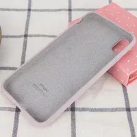 Чехол Silicone case (A) (с закрытым низом) для Apple iPhone X/XS Серый / Lavender