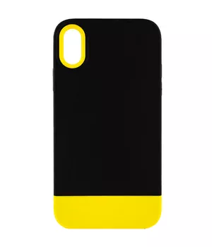 Чохол TPU+PC Bichromatic для Apple iPhone X / XS (5.8") Black / Yellow