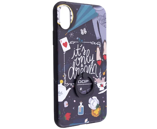 TPU чохол тематичний з кільцем для Apple iPhone X / XS Чаювання