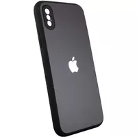 TPU+Glass чохол Matte Candy Full camera для Apple iPhone X / XS (5.8") Чорний