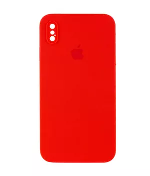 Чехол Silicone Case Square Full Camera Protective (AA) для Apple iPhone XS (5.8") Красный / Red