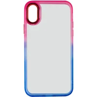Чехол TPU+PC Fresh sip series для Apple iPhone X / XS (5.8") Синий / Розовый