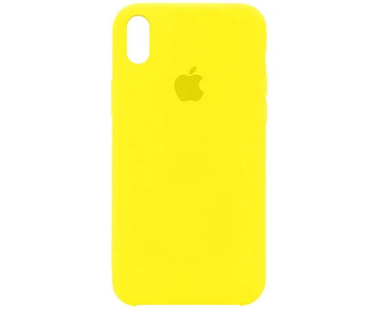 Чехол Silicone Case (AA) для Apple iPhone X/XS Желтый / Neon Yellow