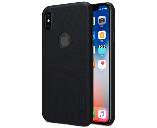 Чехол Nillkin Matte для Apple iPhone X/XS Черный (вырез для лого)
