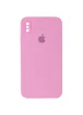 Чохол Silicone Case Square Full Camera Protective (AA) для Apple iPhone XS (5.8 ") Рожевий / Light pink