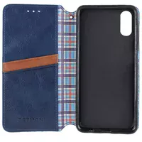 Шкіряний чохол-книжка GETMAN Cubic (PU) для Apple iPhone X/XS (5.8") Синій