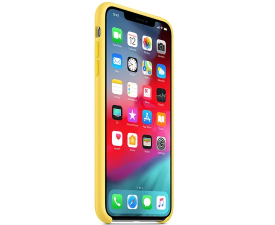 Чехол Silicone case (AAA) для Apple iPhone X/XS Желтый / Canary Yellow