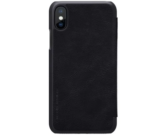 Кожаный чехол (книжка) Nillkin Qin Series для Apple iPhone X/XS Черный