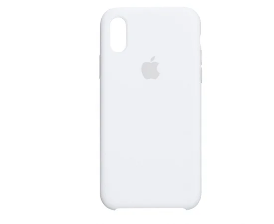 Чехол Silicone case (AAA) для Apple iPhone X/XS Белый / White