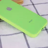 TPU + Glass чохол GLOSSY Logo (opp) для Apple iPhone X / XS (5.8 ") Салатовий