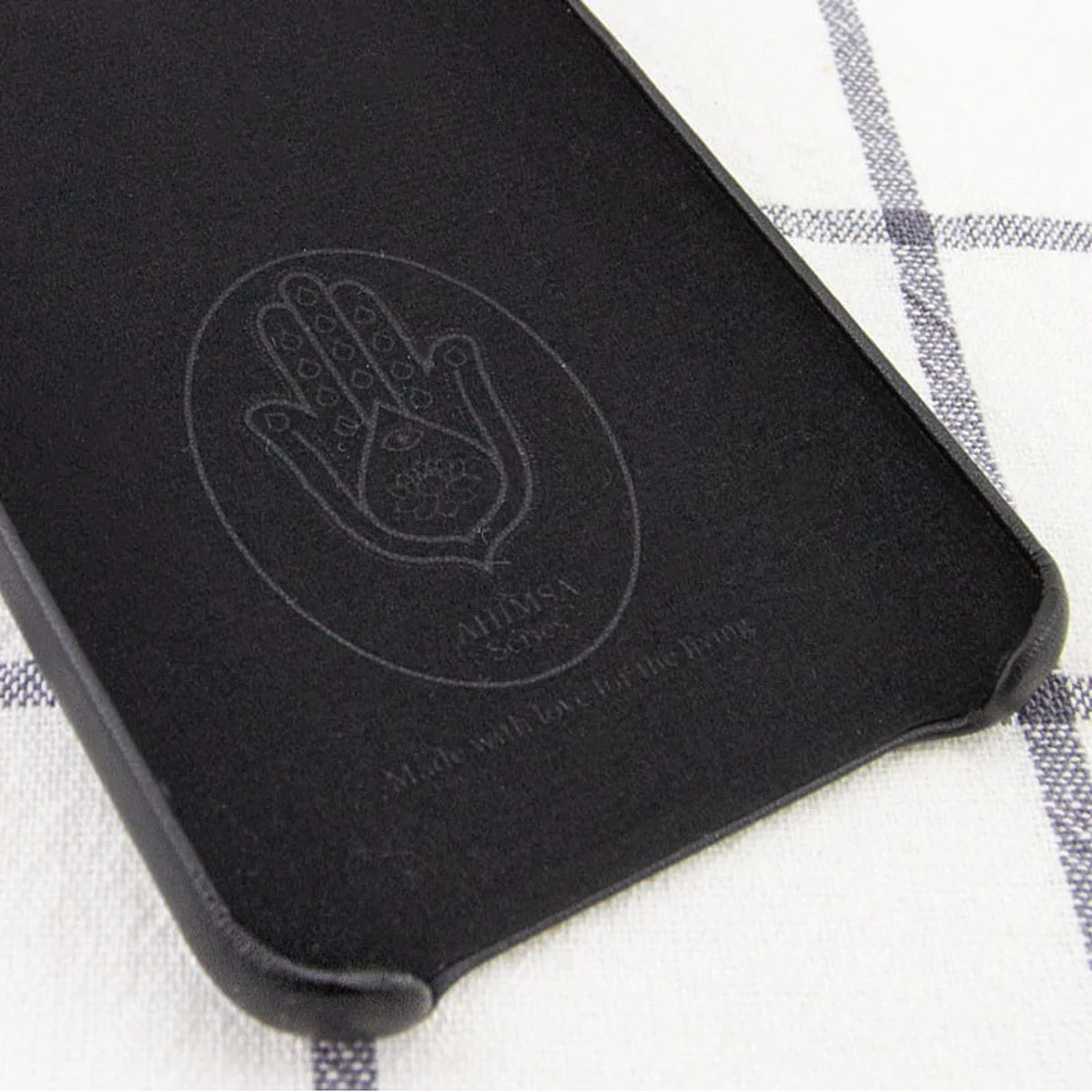 Кожаный чехол AHIMSA PU Leather Case Logo (A) для Apple iPhone X / XS (5.8") Черный