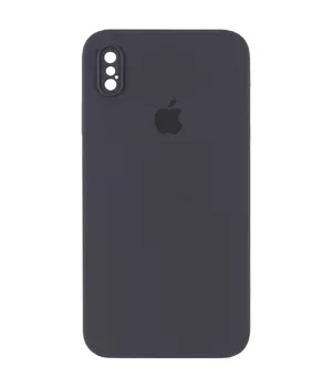 Чехол Silicone Case Square Full Camera Protective (AA) для Apple iPhone XS (5.8") Серый / Dark Gray