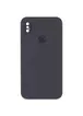 Чехол Silicone Case Square Full Camera Protective (AA) для Apple iPhone XS (5.8") Серый / Dark Gray