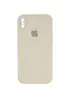 Чехол Silicone Case Square Full Camera Protective (AA) для Apple iPhone XS (5.8") Бежевый / Antigue White