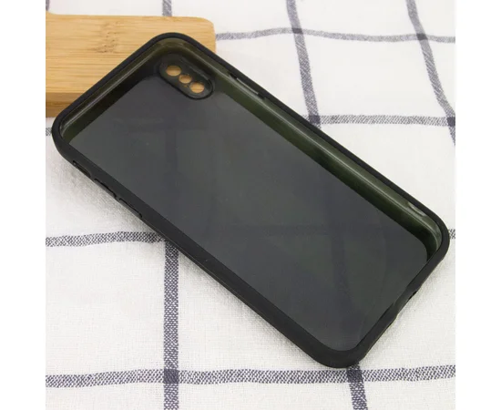 Чехол TPU Glossy Line Full Camera для Apple iPhone X / XS (5.8") Черный