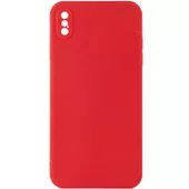 Силіконовий чохол Candy Full Camera для Apple iPhone X / XS (5.8 ") Червоний / Camellia