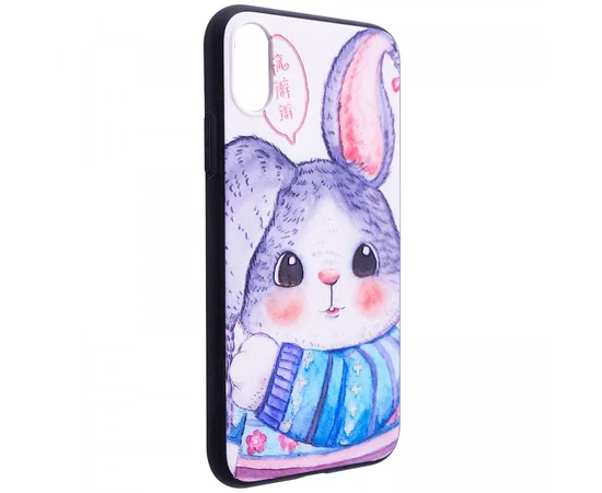 TPU+PC чехол YCT тиснение для Apple iPhone X/XS Зайчик
