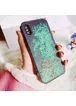 TPU+PC чехол Liquid (glitter) для Apple iPhone X/XS Тетрис / Зеленый